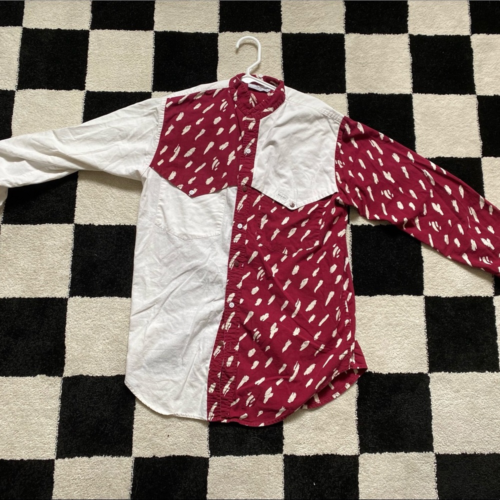 Vintage Multi Pattern Button-Up Shirt
